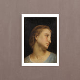 Study Of A Woman’s Head, 1898, William Bouguereau, Poster